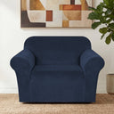 H.Versailtex 1 Piece Stretch Velvet Sofa Covers for Cushion Couch Covers with Non Slip Elastic Bottom