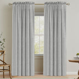 Natural Linen Rod Pocket Curtains Semi Sheer Curtains