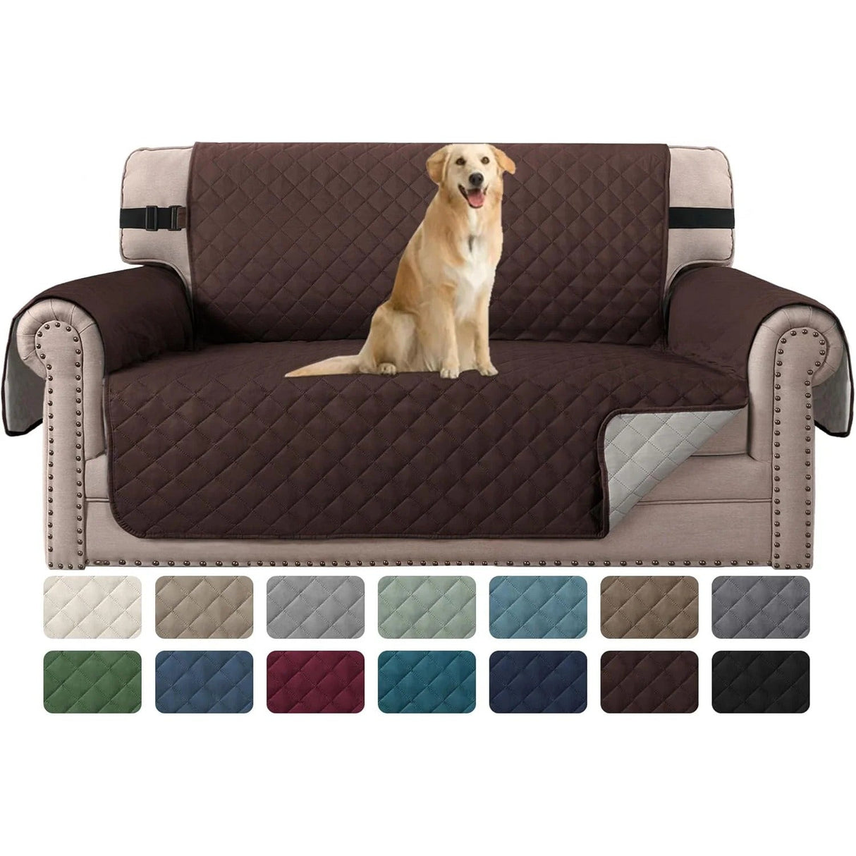 H.Versailtex Reversible Sofa Covers Water Repellent Chair Slipcover for Dogs Pets Furniture Protector