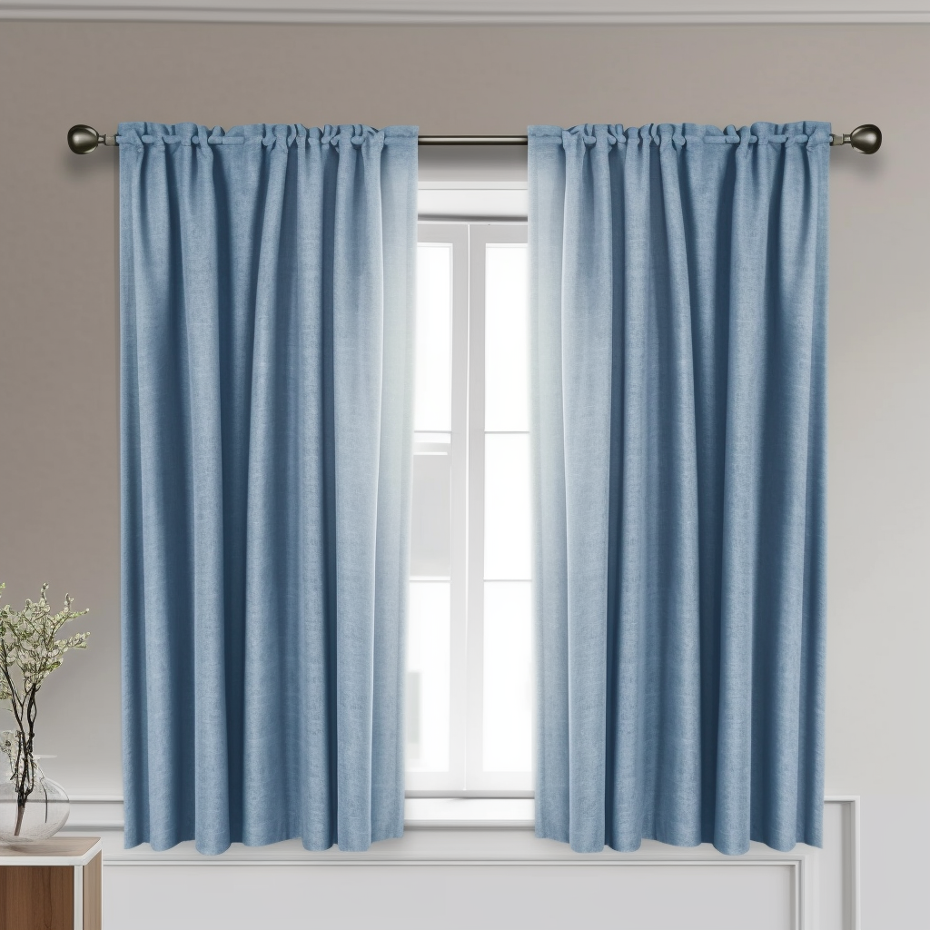 Rod Pocket Natural Linen Mixed Sheers Sold by 2 (52'' x 63'')