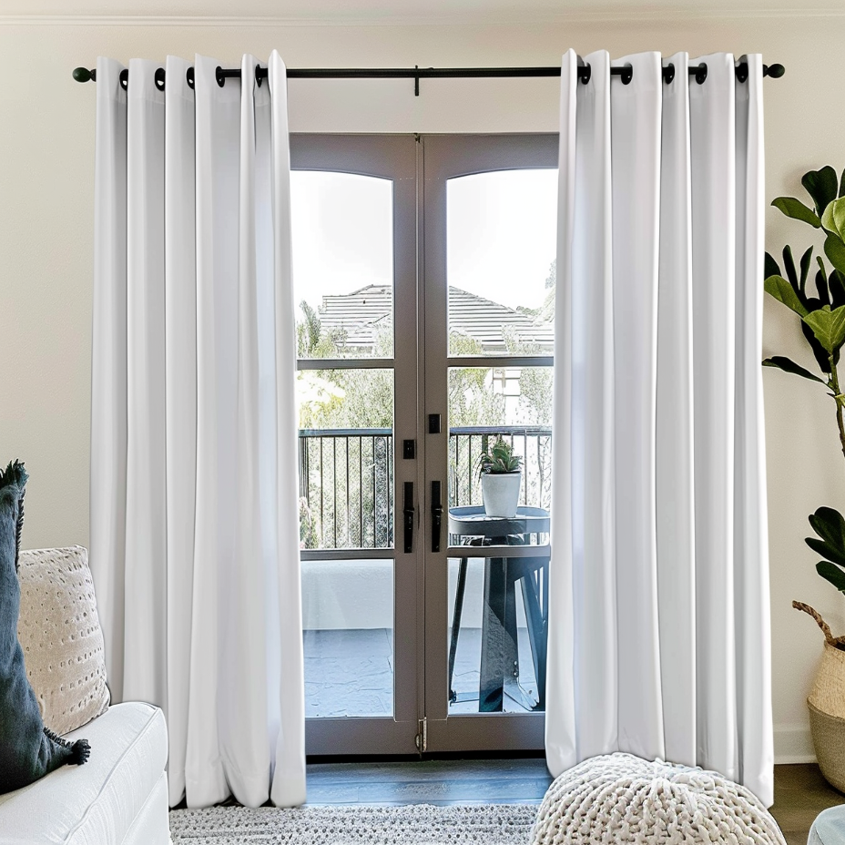 PrimeBeau 100% Blackout Grommet Curtain Set of 2 Panels 42 Series