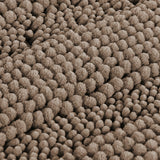 H.Versailtex 1 Piece Extra Thick Chenille Striped Pattern Shaggy Bath Rugs
