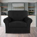 2-Piece Jacquard 1-Seater Chair Slipcover