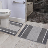 Chenille Ombre Bath Rug Set 20"x 32" & 20"x 20" U Shape