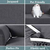 2-Piece Jacquard 4-Seater extra Large Sofa Slipcover