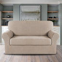 2-Piece Jacquard 2-Seater Loveseat Slipcover