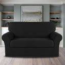 2-Piece Jacquard 2-Seater Loveseat Slipcover