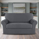 2-Piece Jacquard 2-Seater Loveseat Slipcover