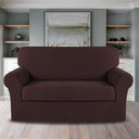 2-Piece Jacquard 2-Seater Loveseat Slipcover