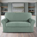 2-Piece Jacquard 2-Seater Loveseat Slipcover