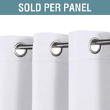 H.VERSAILTEX Pure White Curtain for Living Room Thermal Insulated Window Treatment Curtain Extra Long 54 inch Length Energy Saving Solid Grommet Top Blackout Drape, One Panel