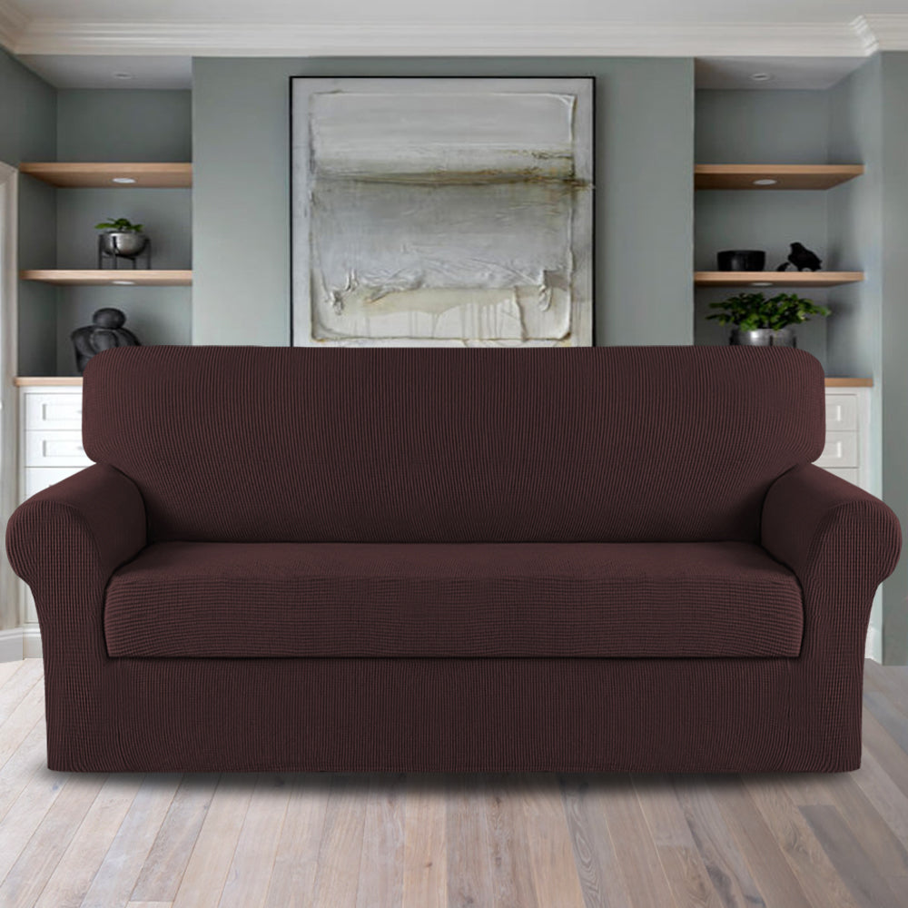 2-Piece Jacquard 3-Seater Sofa Slipcover
