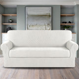 2-Piece Jacquard 4-Seater extra Large Sofa Slipcover
