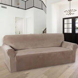 1-Piece Luxury Velvet 3 Seater Stretch Sofa Slipcover