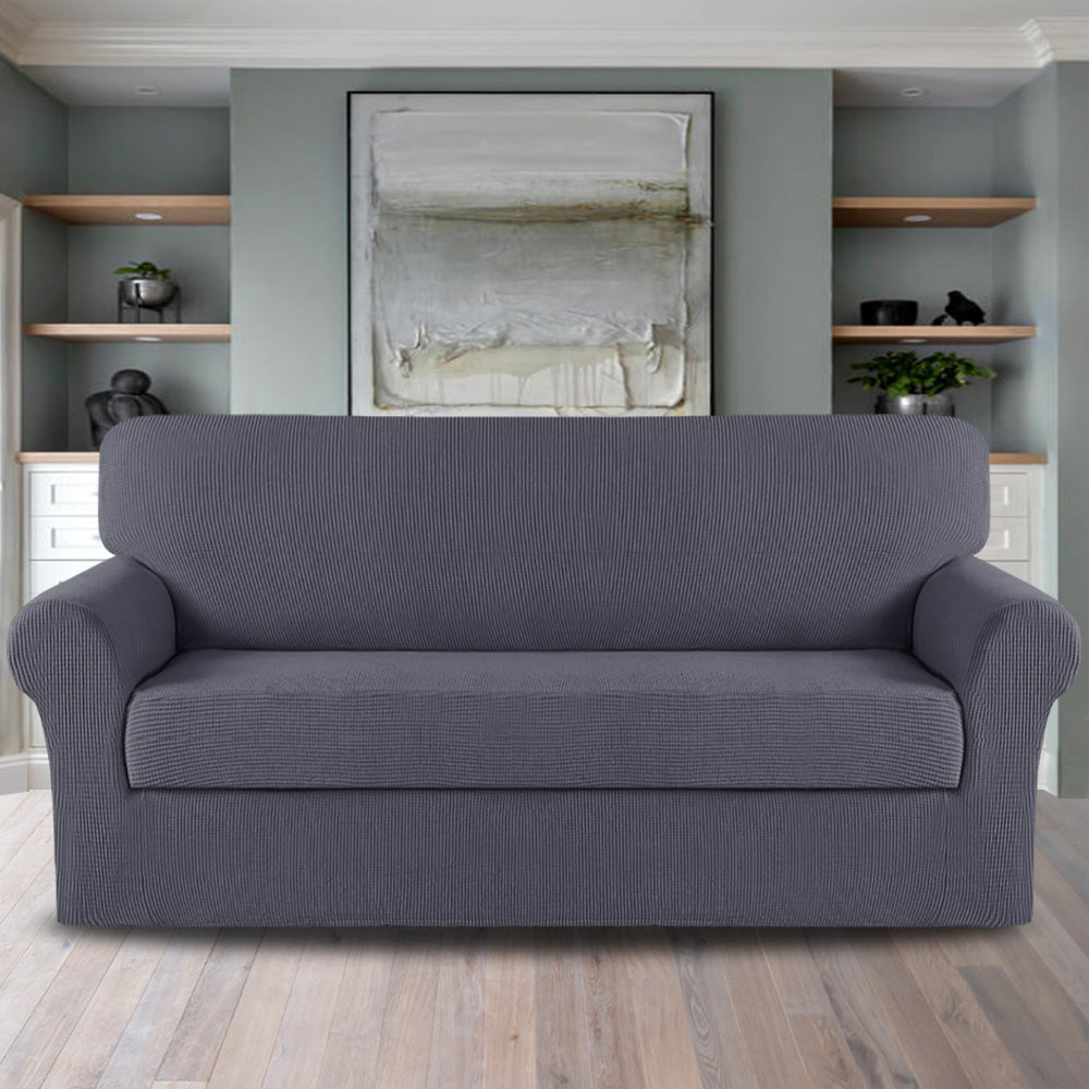 2-Piece Jacquard 3-Seater Sofa Slipcover
