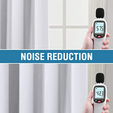H.VERSAILTEX 100% Blackout Curtains for Bedroom Thermal Insulated Curtains & Drapes Blackout Curtains 63 Inches Long Rod Pocket Curtains for Living Room with Black Liner 2 Panels Set, Bleached White