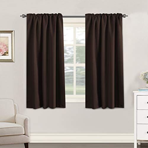 H.Vesailtex 2 Panels Blackout Thermal Insulated Back Tab Rod Pocket Solid Color Curtains