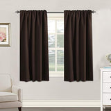 H.Vesailtex 2 Panels Blackout Thermal Insulated Back Tab Rod Pocket Solid Color Curtains