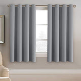 H.Versailtex 1 Panel Blackout Thermal Insulated Grommet Top Short Solid Color Curtain