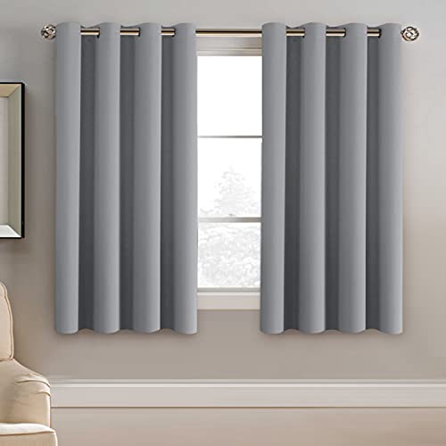 H.VERSAILTEX Blackout Curtain for Living Room Thermal Insulated Window Treatment Curtain Extra Long 54 inch Length Energy Saving Solid Grommet Top Blackout Drape, One Panel, Dove Gray