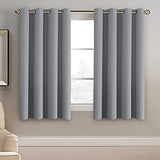 H.VERSAILTEX Blackout Curtain for Living Room Thermal Insulated Window Treatment Curtain Extra Long 54 inch Length Energy Saving Solid Grommet Top Blackout Drape, One Panel, Dove Gray