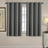 H.VERSAILTEX Blackout Curtain for Living Room Thermal Insulated Window Treatment Curtain Extra Long 54 inch Length Energy Saving Solid Grommet Top Blackout Drape, One Panel, Bluish Gray