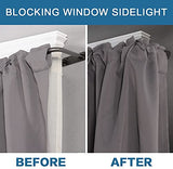 H.VERSAILTEX Double Curtain Rods for Windows 52 to 72 Inch Wrap Around Indoor / Outdoor Double Curtain Rods for Blackout Curtains, Suit for Grommet and Rod Pocket, Gunmetal