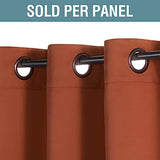 H.VERSAILTEX Blackout Curtain for Living Room Thermal Insulated Window Treatment Curtain Extra Long 54 inch Length Energy Saving Solid Grommet Top Blackout Drape, One Panel, Burnt Ochre