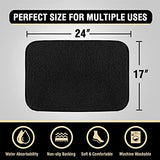 Bathroom Rug Tufted Bath Rug Bath Mat Non Slip Area Rug 17" x 24" Extra Soft Thick Absorbent Shaggy Kitchen Rug Indoor Mat Washable Microfiber Bath Mat for Bathroom Living Room Fast Dry - Black
