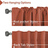 Blackout Curtains Thermal Insulated Window Treatment Panels Room Darkening Blackout Drapes for Living Room Back Tab/Rod Pocket Bedroom Draperies, 52 x 63 Inch, Burnt Ochre, 2 Panels