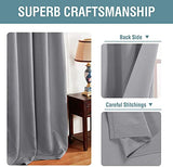 H.VERSAILTEX Blackout Curtain for Living Room Thermal Insulated Window Treatment Curtain Extra Long 54 inch Length Energy Saving Solid Grommet Top Blackout Drape, One Panel, Dove Gray