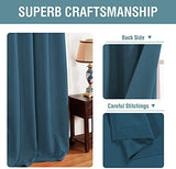 H.VERSAILTEX Blackout Curtain for Living Room Thermal Insulated Window Treatment Curtain Extra Long 45 inch Length Energy Saving Solid Grommet Top Blackout Drape, One Panel, Dark Teal