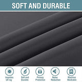 H.VERSAILTEX Blackout Curtain for Living Room Thermal Insulated Window Treatment Curtain Extra Long 45 inch Length Energy Saving Solid Grommet Top Blackout Drape, One Panel, Charcoal Gray
