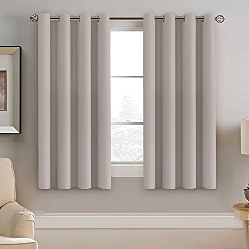 H.VERSAILTEX Blackout Curtain for Living Room Thermal Insulated Window Treatment Curtain Extra Long 54 inch Length Energy Saving Solid Grommet Top Blackout Drape, One Panel, Taupe