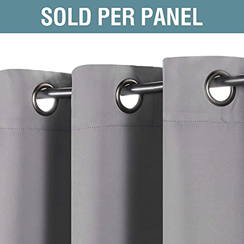 H.VERSAILTEX Blackout Curtain for Living Room Thermal Insulated Window Treatment Curtain Extra Long 54 inch Length Energy Saving Solid Grommet Top Blackout Drape, One Panel, Dove Gray