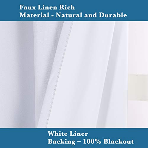 H.Versailtex 1 Panel Durable Thick Textured Linen Look Blackout Patio Door Grommet Curtain