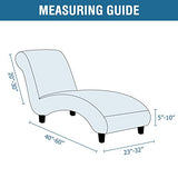 Chaise Lounge Cover Velvet Chaise Lounge Couch Cover High Stretch Chaise Lounge Slipcover Luxury Lounge Chair Cover for Living Room Soft Furniture Protector for Dog, Machine Washable, Grey