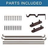 H.VERSAILTEX Double Curtain Rods for Windows 84 to 120 Inch Wrap Around Indoor / Outdoor Double Curtain Rods for Blackout Curtains, Suit for Grommet and Rod Pocket, Bronze