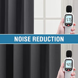 H.VERSAILTEX 100% Blackout Curtains for Bedroom Thermal Insulated Curtains & Drapes Blackout Curtains 108 Inches Long Rod Pocket Curtains for Living Room with Black Liner 2 Panels Set, Charcoal Gray