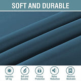 H.VERSAILTEX Blackout Curtain for Living Room Thermal Insulated Window Treatment Curtain Extra Long 45 inch Length Energy Saving Solid Grommet Top Blackout Drape, One Panel, Dark Teal
