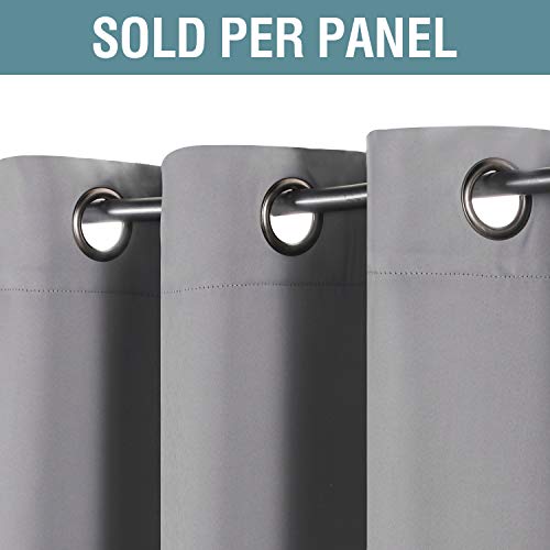H.Versailtex 1 Panel Blackout Thermal Insulated Grommet Top Short Solid Color Curtain