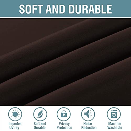 H.VERSAILTEX Blackout Curtain for Living Room Thermal Insulated Window Treatment Curtain Extra Long 54 inch Length Energy Saving Solid Grommet Top Blackout Drape, One Panel, Chocolate Brown
