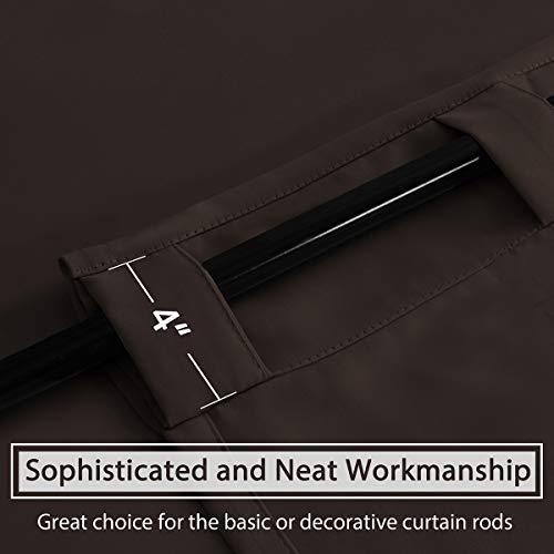 H.Vesailtex 2 Panels Blackout Thermal Insulated Back Tab Rod Pocket Solid Color Curtains