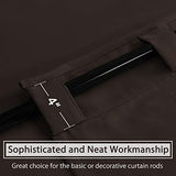 H.Vesailtex 2 Panels Blackout Thermal Insulated Back Tab Rod Pocket Solid Color Curtains