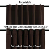 H.Vesailtex 2 Panels Blackout Thermal Insulated Back Tab Rod Pocket Solid Color Curtains