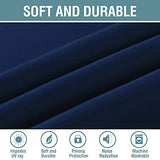 H.VERSAILTEX Blackout Curtain for Living Room Thermal Insulated Window Treatment Curtain Extra Long 45 inch Length Energy Saving Solid Grommet Top Blackout Drape, One Panel, Navy Blue