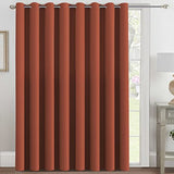 H.VERSAILTEX Blackout Patio Curtains 100 x 84 Inches for Sliding Door Extral Wide Blackout Curtain Panels Thermal Insulated Room Divider - Grommet Top, 7' Tall by 8.5' Wide - Burnt Ochre