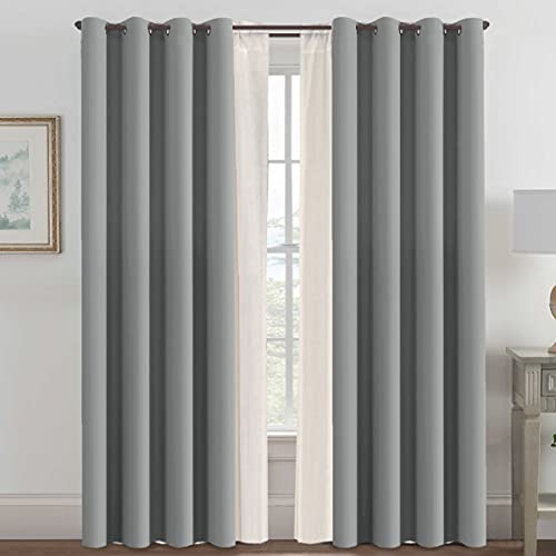 H.VERSAILTEX Double Curtain Rods for Windows 84 to 120 Inch Wrap Around Indoor / Outdoor Double Curtain Rods for Blackout Curtains, Suit for Grommet and Rod Pocket, Bronze