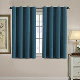 H.VERSAILTEX Blackout Curtain for Living Room Thermal Insulated Window Treatment Curtain Extra Long 45 inch Length Energy Saving Solid Grommet Top Blackout Drape, One Panel, Dark Teal