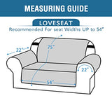 Thick Velvet Sofa Cover Soft Couch Cover for 2 Cushion Sofa Slipcover Washable Furniture Protector for Dogs, Non-Slip Elastic Straps Fit Sitting Width Up to 54"(Loveseat, Ivory)